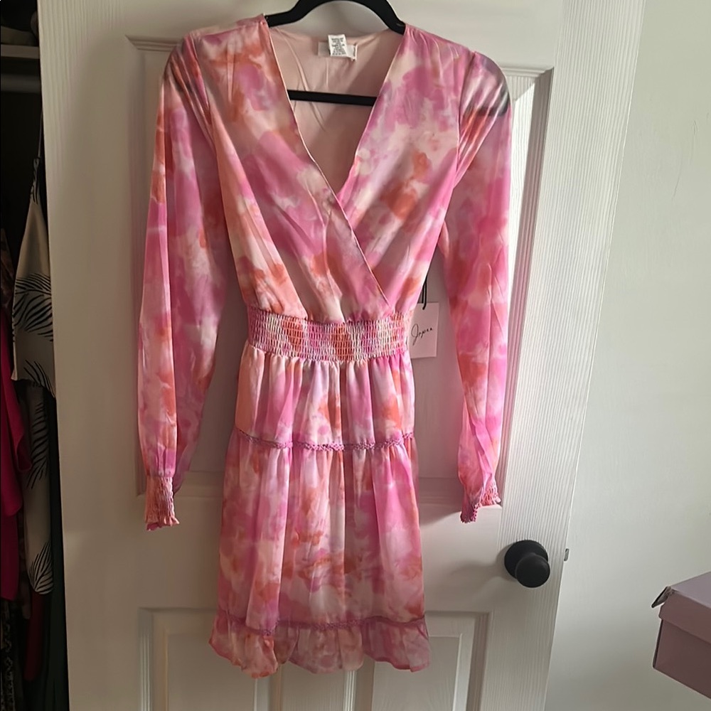 Pink and Orange Floral Dress